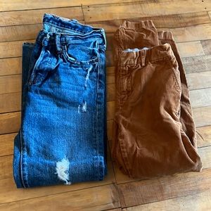 Boys Pants Jeans Lot Abercrombie Slim distressed. Crew cuts Bowery cords